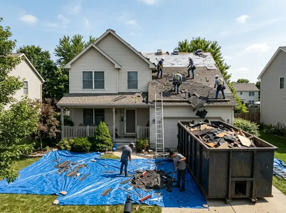 roof-replacement-debris-remova-004 — frequently asked questions, Cheapest Dumpster Rentals in Le Roy, IL